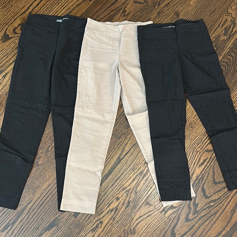 Margaret M Black and Tan Pants Set of 3, size XSP